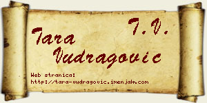 Tara Vudragović vizit kartica